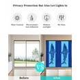 thumbnail image 4 of Window Privacy Film Shark Mandalas Stained Glass Window Film Decorative Sun Block Window Cover Boho Modern Orange Blue Stripe Tropical Window Clings Static Adhesive Sticker for Bathroom 29.5"x78.7", 4 of 7