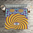 thumbnail image 2 of Ambesonne Vintage Quilted Coverlet 3 Pcs, Color Hypnotic Circles, King Size, Multicolor, 2 of 2