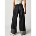 thumbnail image 4 of EMMIOL Women's Mid Rise Boyfriend Patchwork Straight & Wide Leg Denim Pants Trendy 2026 Jeans, 4 of 6