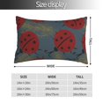 thumbnail image 2 of Goofa Ladybug Print Plush Throw Pillow Case, Soft Velvet with Hidden Zipper, Decorative Cushion Cover for Sofa, Bed, Car, and Home Décor-16"x24", 2 of 6