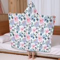 thumbnail image 5 of Pioneer Flower Floral Print Pattern Hooded Bath Towel，60"x35" for Ages 3 To 12 Kids, Quick Dry Lightweight Soft Microfiber Hood Beach Towel Cover Up for Kids, 5 of 7