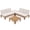 Cream White, variant on JOIVI 4 Piece Outdoor Acacia Furniture Set, Patio Furniture Sectional Sofa Set with Adjustable Armrest and 2-in-1 Coffee Table for Backyard, Garden, Balcony