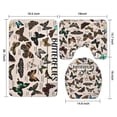 thumbnail image 3 of Butterfly Species Chart Bathroom Rugs Sets 3 Piece,Toilet Cover Set,Absorbent Non Slip Bathroom Mats Sets with U-Shaped Contour Rug Toilet Rug Set, 3 of 5