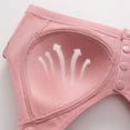 thumbnail image 5 of DuoJiaJ Women Casual Button Down Breathable Top Bra Underwear Without Steel Ring Gathering Wireless Bras Pink, 5 of 5