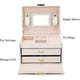 thumbnail image 3 of Jewellery Box With 2 Drawers Three Layers Pu Leather Jewelry Storage Box, 3 of 5