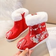 thumbnail image 4 of KaLI_store Girls Boots Girls Boots Winter Boot Keep Warm Toddler Little Kid Boots Red,3, 4 of 5