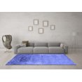 thumbnail image 3 of Ahgly Company Machine Washable Indoor Rectangle Oriental Blue Industrial Area Rugs, 8' x 10', 3 of 4