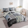 thumbnail image 2 of Feelyou Deer Animal Twin Bedding Sets 7pcs, Pine Tree Bedding Comforter Set, 2 of 7