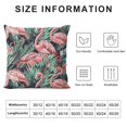 thumbnail image 5 of Orinice Flamingos Palm Leaves Decorative Throw Pillow Cover for Home Couch Living Room Sofa Square Summer Printed on Both Sides 1PC 12x12in, 5 of 5