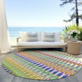 thumbnail image 6 of Addison Rugs Chantille Indoor/Outdoor Transitional Southwest White Washable Round Rug, 8' x 8', 6 of 6