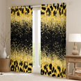 thumbnail image 2 of Homewish Animal Leopard Cheetah Print Curtains Pack of 2 (42x84 Each) For Teens Adults,Bling Glitter Curtains Blackout,Abstract Gradient Bedroom Curtains,Breathable Home Decor, 2 of 6