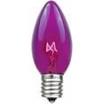 thumbnail image 1 of Novelty Lights 25 Pack C9 Outdoor String Light Christmas Replacement Bulbs, Purple, E17/C9 Base, 7 Watt, 1 of 5