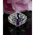 thumbnail image 4 of Filigree Art Amethyst Gemstone Angel Design Women Silver Cocktail Ring, 4 of 7