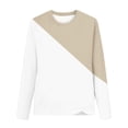 thumbnail image 5 of snilers Girls Long Sleeve Shirts Kids Color Block Crewneck Loose Fit Tunic Tops Summer Casual Basic Tee Shirt 3-14 Years, 5 of 7