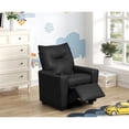 thumbnail image 2 of Perline 23"W Black PU Leather Kids Recliner Chair with Cupholder, 2 of 5