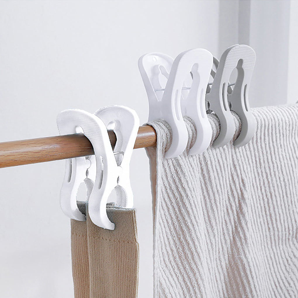 4Pcs Plastic Towel Clip Hanger Strong Windproof Outdoor Drying Clothes Clips QK 