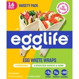 Egglife Original and Garlic Egg White Wraps, 1 oz. Each, 16 ct.