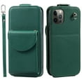 thumbnail image 2 of Designed for iPhone 11 Pro Max Wallet Case, Premium PU Leather Photo/Card/Cash Slots Kickstand Magnetic Snap Flip Case Cover with Crossbody Strap & Lanyard for iPhone 11 Pro Max, Green, 2 of 12