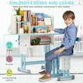 thumbnail image 2 of Dapmiu Kids Study Desk Chair Combo, Hooks & Drawers, Eco-Friendly MDF Top, Easy to Clean Blue, 2 of 7