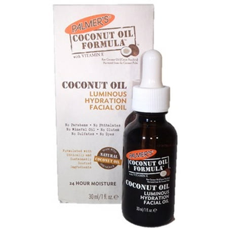 Renewal Home Facial Treatment - Palmer's Coconut Oil with Vitamin E Luminous Hydration Facial Oil, 1 oz