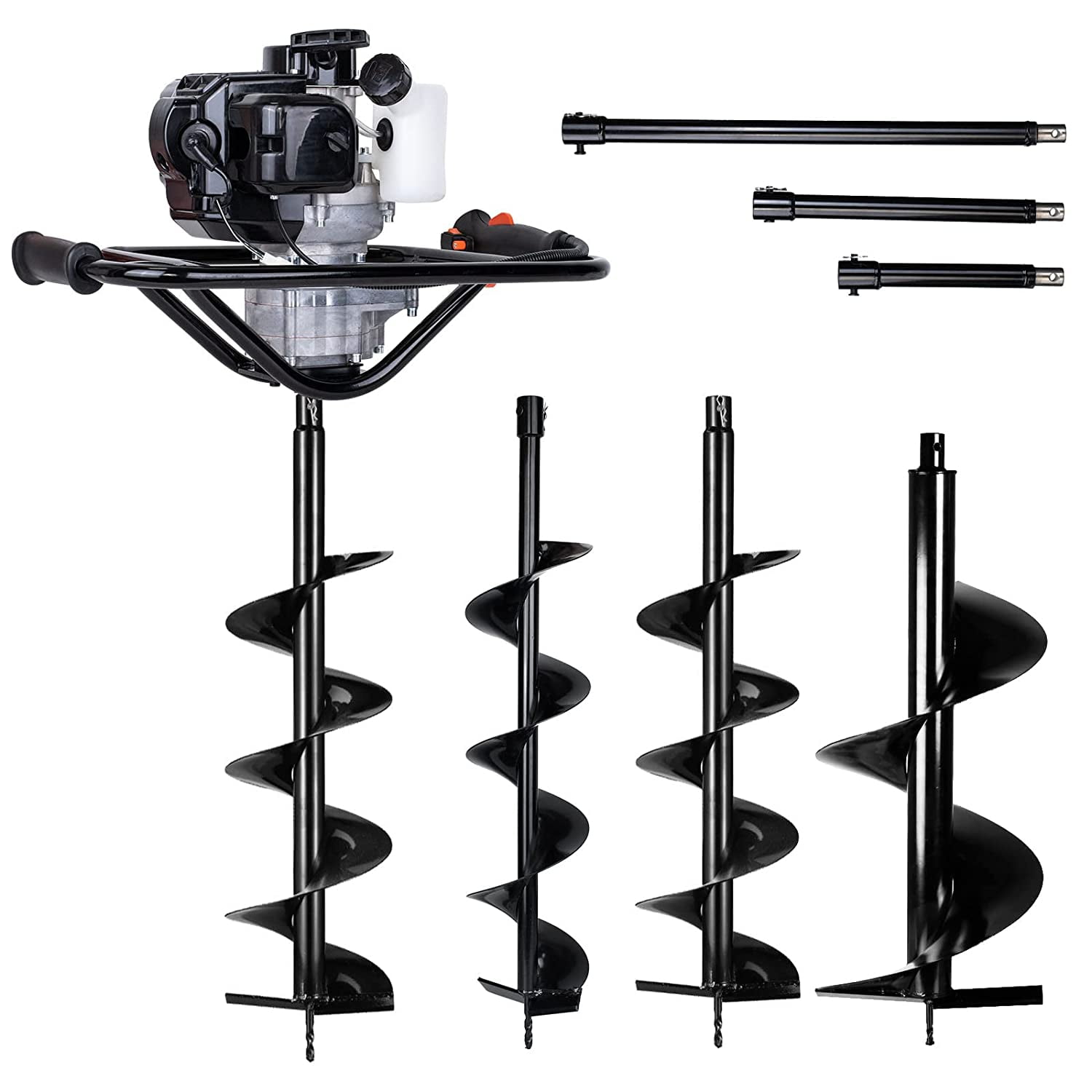 Dc House 52cc 2.4HP Gas Powered Post Hole Digger with 3 Earth Auger