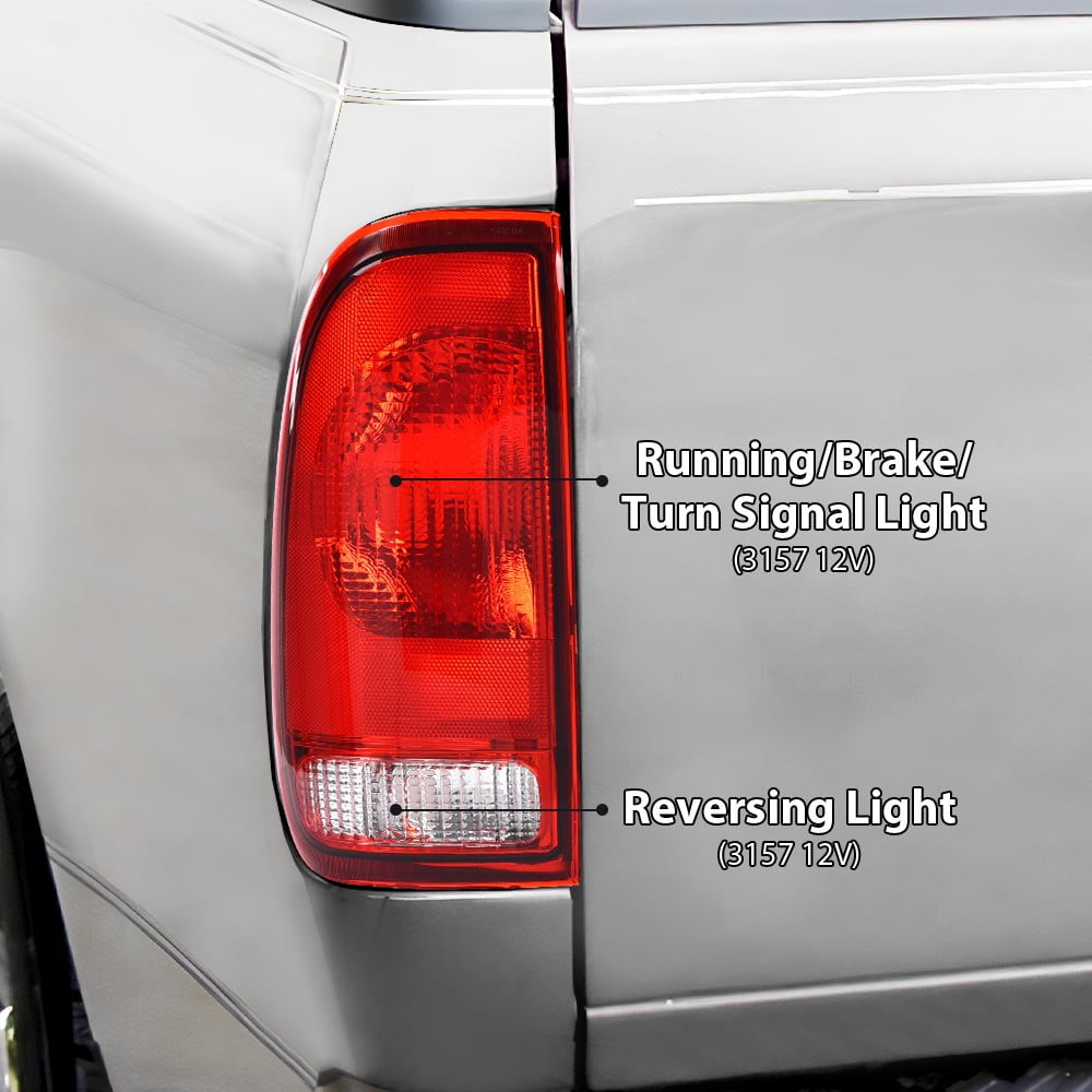 CROSSDESIGN Tail Light Set Fit for Ford F-150 1997-2003/F-250 F-350 Super Duty 1999-2007 Tail Lamps