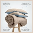 thumbnail image 6 of Vellux Jersey Knit 3-Piece Comforter Set, Cotton Blend, King, Blue/Taupe, 6 of 8