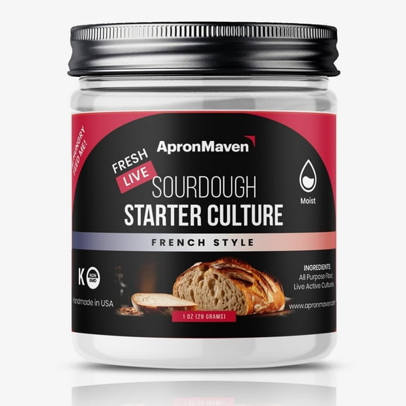 Apron Maven Fresh Live Sourdough Starter Culture, French Style (1 oz)
