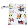 thumbnail image 2 of Bolsa de Pañales para Bebés Organizador de Bolsa Seca Y Húmeda para Pañales Impermeables Cremalleras Individuales Coche Hugo Mojado el pañal seco de almacenamiento, 2 of 10