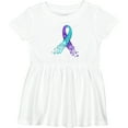 thumbnail image 3 of Inktastic Suicide Prevention Ribbon with Blue and Purple Hearts Girls Baby Dress, 3 of 5