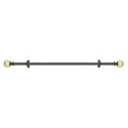 thumbnail image 2 of Bronze/Cream Marble Decorative Telescopic Metal Curtain Rod with Contemporary Ultra Durable Polyresin Finials - Adjustable Size: 66" to 120", 2 of 2