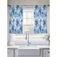 thumbnail image 6 of Blue Floral Spring Semi Sheer Curtains 45 Inch Length 2 Panels Set, Watercolor Art Elegant Botanical Sheer Kitchen Curtain Privacy Voile Window Curtain for Living Room Bedroom Rod Pocket Drapes, 6 of 7