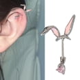 thumbnail image 2 of Unique Peach Rabbits Ear Cuff Allergy Resistant Cartilage Earring Dainty Jewelry Ear Studs Perfect For Everyday Styles, 2 of 8