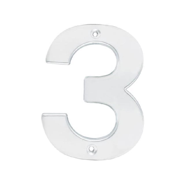 Numero 3 Lock Cromo Satinado 4in