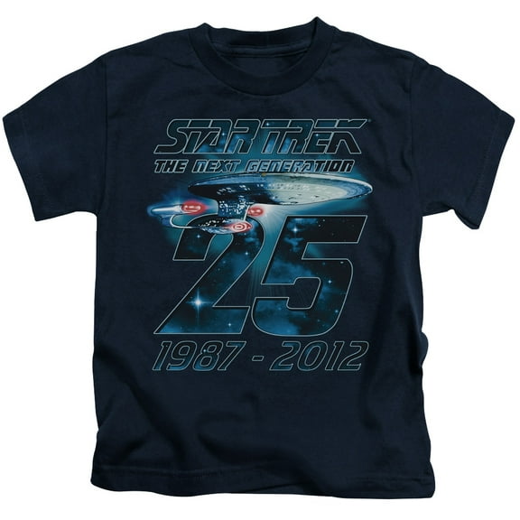 Star Trek Enterprise 25 Youth 18/1 T-Shirt Navy
