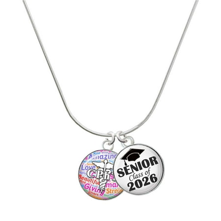 Delight Jewelry Silver-tone Domed Multi Color CPhT – Silvertone Senior Class of 2026 Dome Necklace 18 Delight Jewelry Silver-tone Domed Multi Color CPhT – Silvertone Senior Class of 2026 Dome Necklace 18