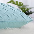 thumbnail image 6 of PiccoCasa 2Pcs Decorative Throw Pillowcases Stylish Basket Weave Cushion Cover, 18"x18" Lake Blue, 6 of 8
