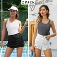 thumbnail image 4 of ANFERRY Women Tank Top with Shelf Bra Cotton Camisole Undershirt Pack of 2, 4 of 13