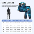 thumbnail image 4 of Naloa Modern Style Blue Parrot Men’s Pajamas Set - Long Sleeve Button Down Sleep Shirt and Pajama Bottoms Sleepwear Set-XX-Large, 4 of 7