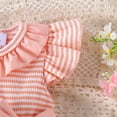 thumbnail image 4 of Hessimy Newborn Baby Boy Girl Knit Romper Cute Ruffle Short Sleeve Bodysuit Vintage Infant Onesie Jumpsuit Summer Clothes(Yellow, 4 of 5