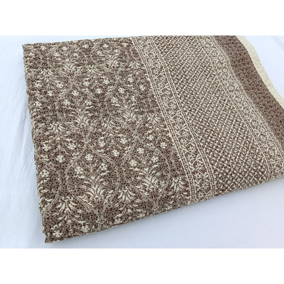 A And E Textiles House Light Brown Bedding Bedspread Queen size king Size Quilt With Two 18x28 inches Pillows cover Free Hand Stitched Unique Design Kantha