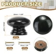 thumbnail image 2 of Uxcell Cabinet Knobs, Round Drawer Dresser Knobs Wood Handles Knobs Drawer Pulls with Screw Black 1-3/8 Inch, 2 of 7