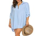 thumbnail image 1 of Hauts de Couverture de Maillot de Bain pour Femmes Chemises de Couverture de Maillot de Bain pour Dames Robe Courte Bikini Tunique de Plage, 1 of 8