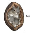 thumbnail image 5 of Cute Family Squirrels Out The Tree Hole Garden Statue Tree Hugger Yard Art Polyresin Home Garden Yard Decor, 5 of 11