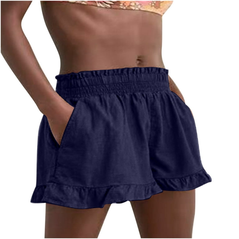 Samickarr Summer Savings Clearance!Running Shorts For Women Sweat Shorts  Casual Summer Athletic Shorts Elastic Comfy Shorts Wide Leg Loose Pants 