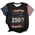 thumbnail image 4 of MuXiKeJi Clothes 250th Anniversary USA Shirt Womens 250 Years Semiquincentennial V Neck T-Shirt American Flag Graphic Tee Casual Top, 4 of 4