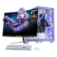 thumbnail image 1 of PC Gamer Completa con IA Xtreme PC Gaming NVIDIA GeForce RTX 5060 Ti AMD Ryzen 7 5700X 32GB SSD 1TB Monitor Curvo 27 180Hz Sistema Liquido WIFI Lila gaming 1080p, estudios y multitarea, 1 of 6
