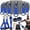 Blue, variant on Heavy Resistance Bands for Working Out, 350lbs/450lbs Exercise Bands with Handles, Workout Bands Set for Men, Fitness Weight Bands for Muscle Strength Training,Stretching,Slim,Home Gym Equipment