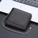 thumbnail image 4 of Cartera corta para hombre, Europa y América, clip abierto para múltiples tarjetas, cadena de moda, clip para billetes, 4 of 5