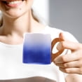 thumbnail image 4 of Taza de té de café de cerámica grande para taza decorativa de oficina y hogar con montaña rusa de bambú, 4 of 5
